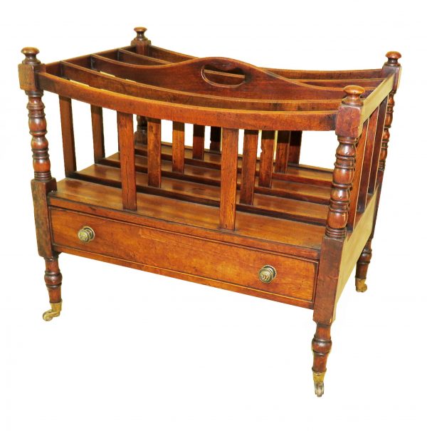 19th Century Regency Mahogany Boat Shaped Canterbury