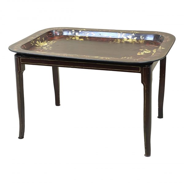 19th Century Papier Mache Tray On Stand