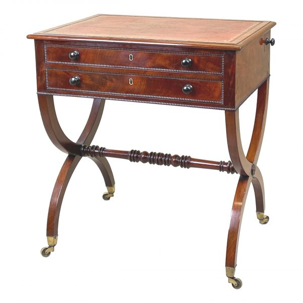 Small Regency Mahogany Writing Table