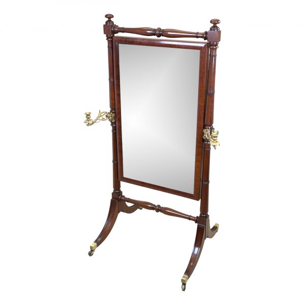 Georgian Mahogany Cheval Dressing Mirror