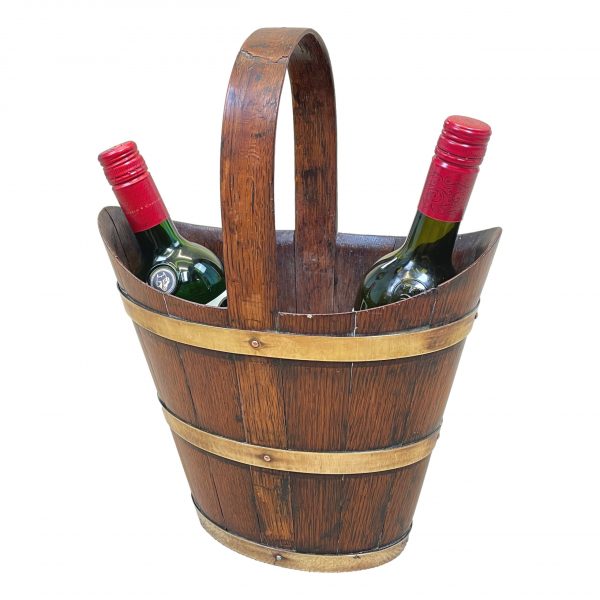19th Century Oak Bottle Carrier