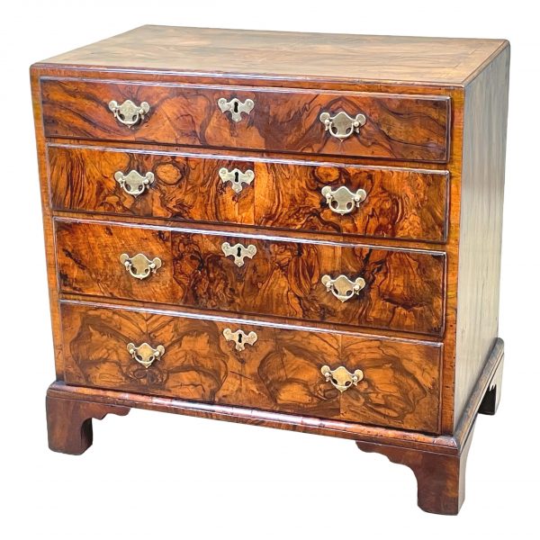 Small Georgian Walnut Chest Of Drawers