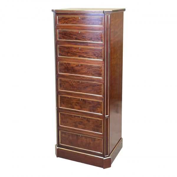 Fine 19th Century French Mahogany Tall Chest
