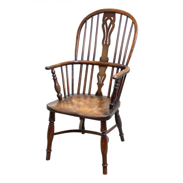 19th Century Yew Windsor Armchair