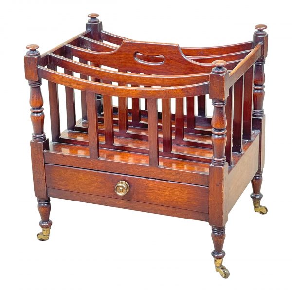 Regency Mahogany Boat Shaped Canterbury