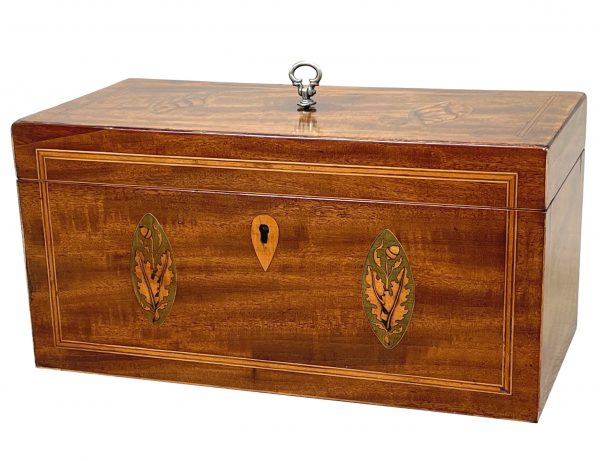 Large Georgian Mahogany Tea Caddy