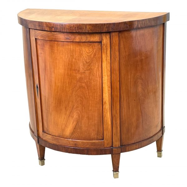 Walnut 18th Century Demi Lune Side Cupboard