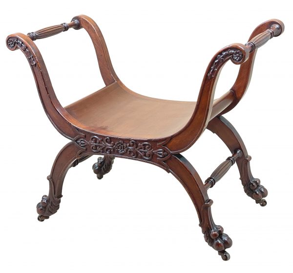 19th Century Mahogany Window Seat