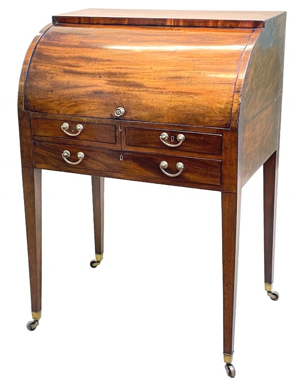 18th Century Mahogany Cylinder Desk