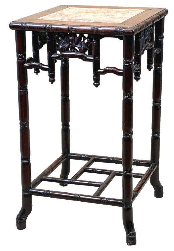 19th Century Oriental Hardwood Lamp Table