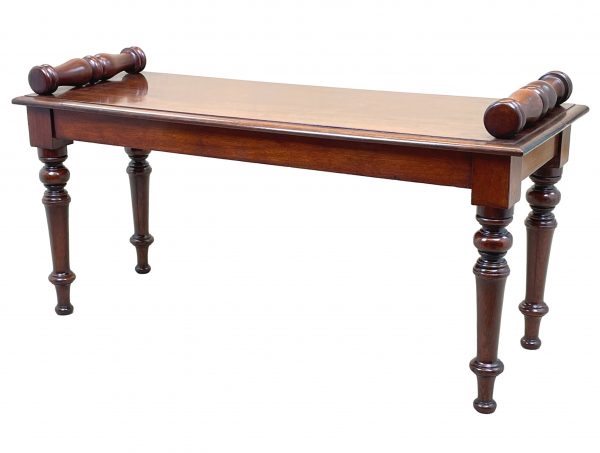 19th Century Mahogany Hall Bench