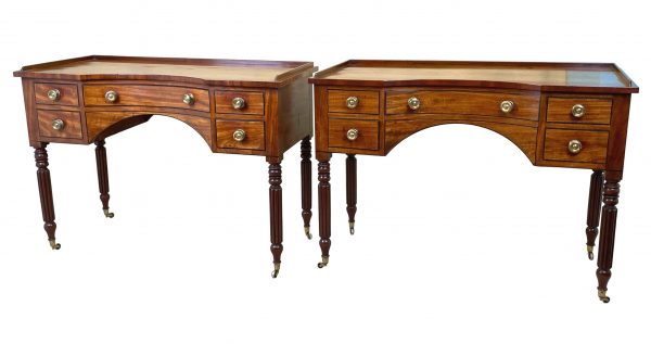 Rare Pair Of Regency Mahogany Dressing Tables