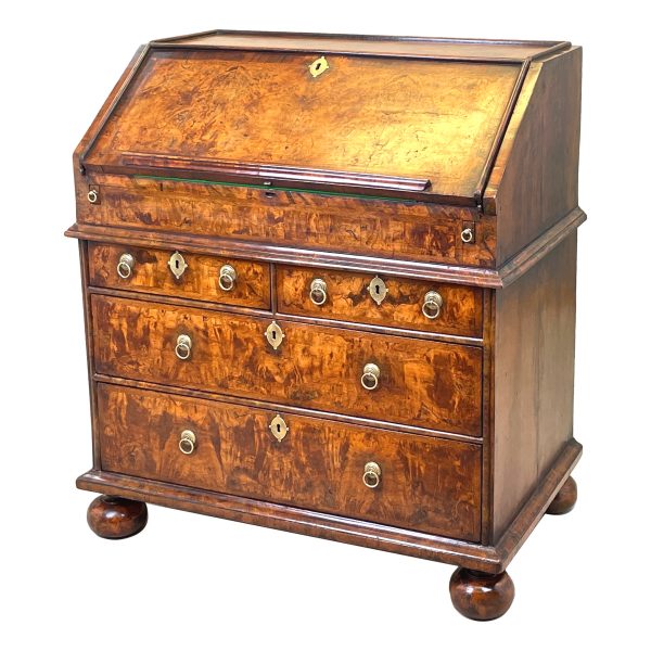 Queen Anne Burr Walnut Bureau