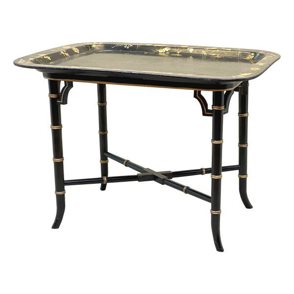 Regency Papier Mache Tray On Stand