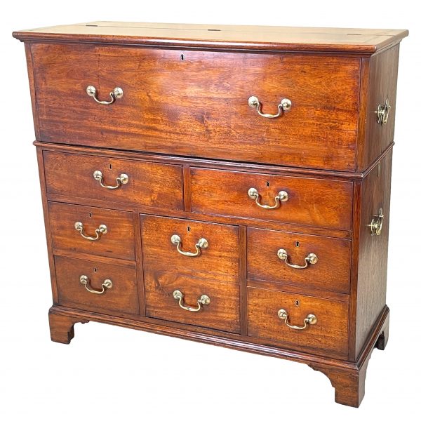Georgian Mahogany Naval Campaign Drinks Chest