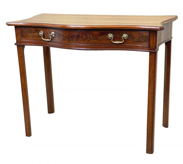Georgian Mahogany Serpentine Side Table