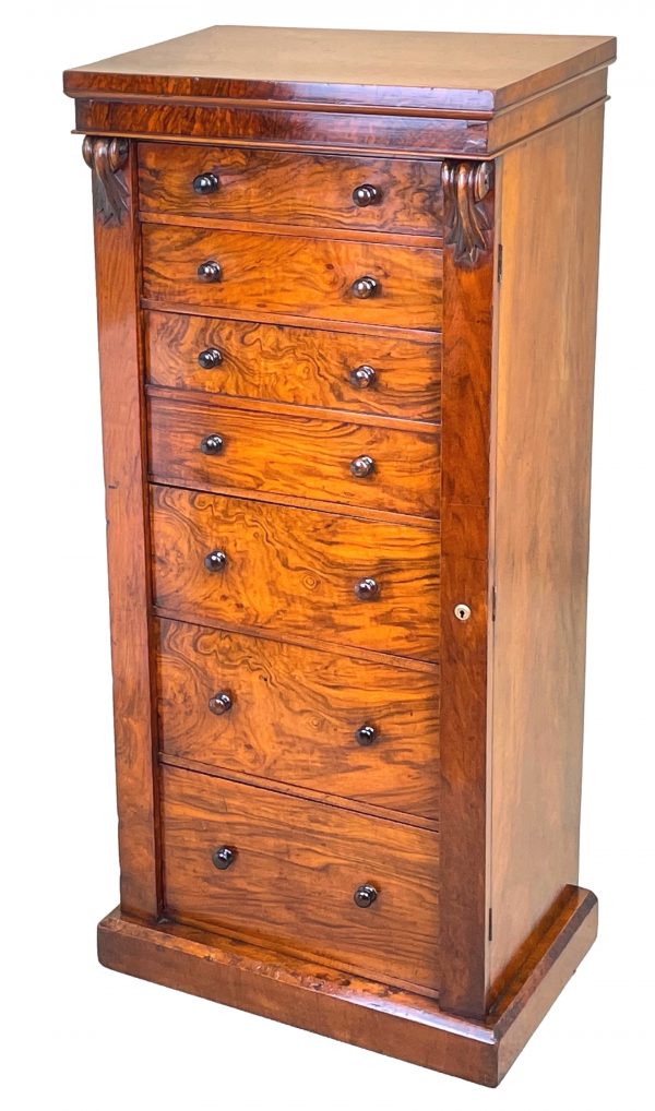Mid 19th Century Walnut Wellington Chest Of Drawers
