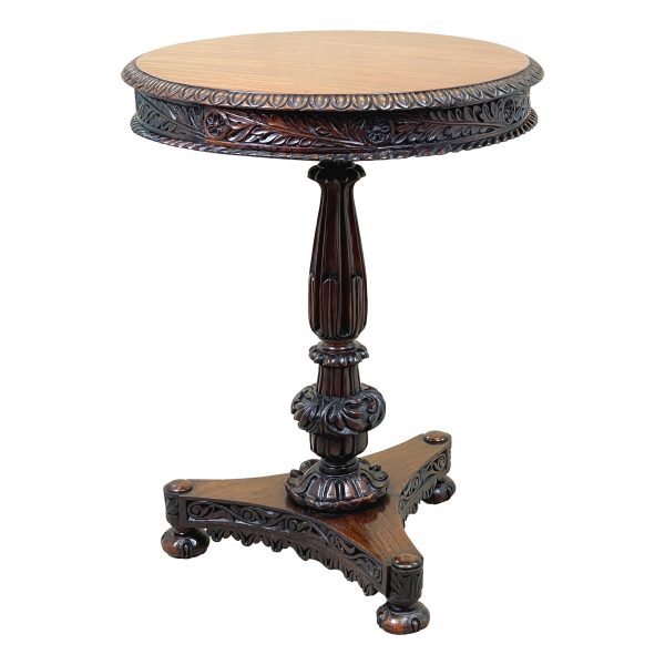 Anglo Indian Padouk Wood Occasional Table