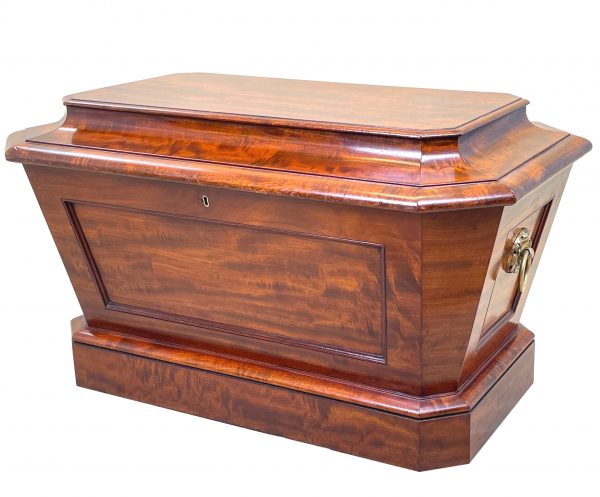 English Regency Mahogany Sarcophagus Shaped Wine Cooler