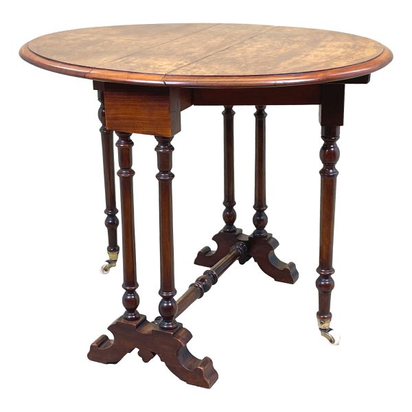 Victorian Burr Walnut Baby Sutherland Table