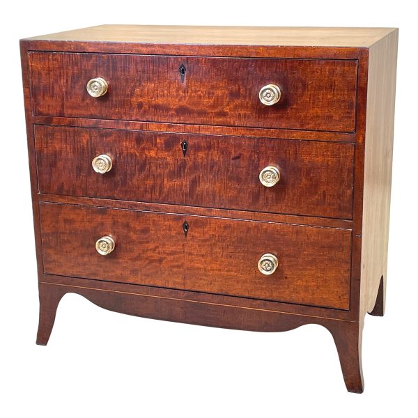 Georgian Mahogany Small Chest Of Drawers