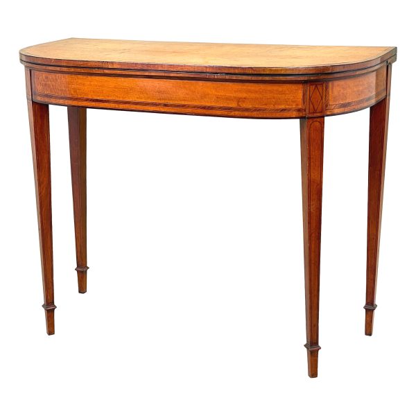Georgian 18th Century Satinwood Card Table