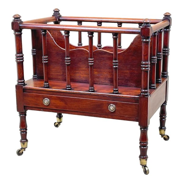 Regency 19th Century Mahogany Canterbury