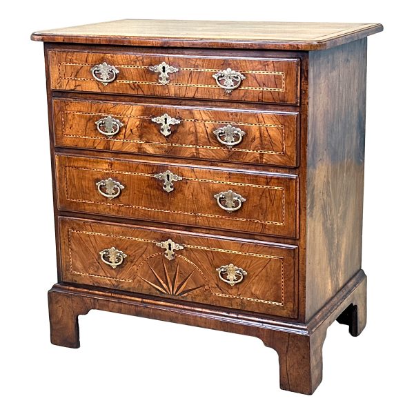 Small 18th Century Walnut Chest Of Drawers
