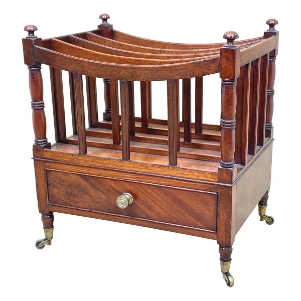 Regency Mahogany Boat Shaped Canterbury