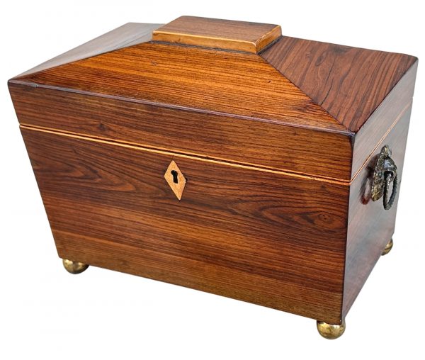 Regency Rosewood Tea Caddy