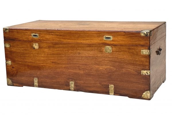 Enormous 19th Century Camphor Campaign Trunk