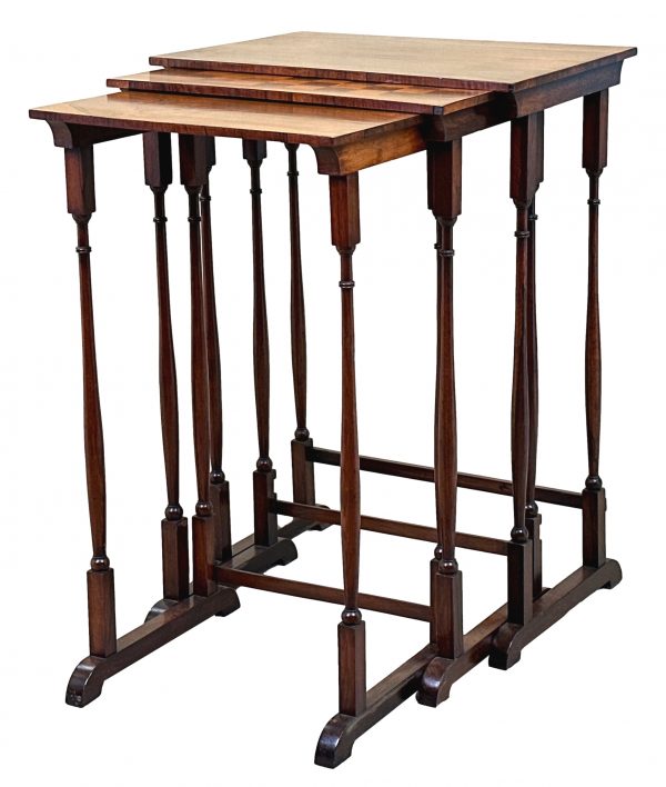 Nest Of Three Regency Rosewood Coffee Tables