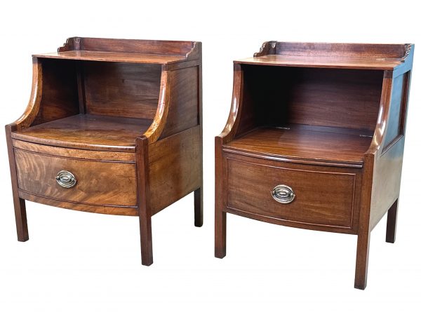 Georgian Pair Of Lancashire Bedside Night Tables