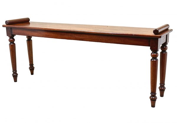 19th Century Mahogany Hall Bench