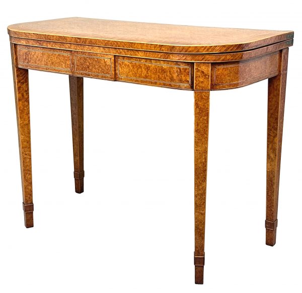 Rare Georgian Amboyna Card Table