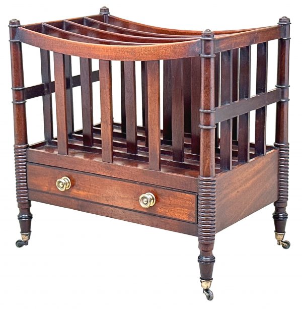 Early 19th Century Regency Mahogany Canterbury