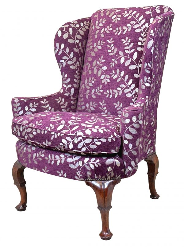Queen Anne Period Walnut Wing Armchair