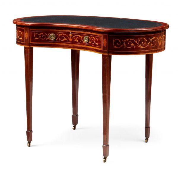 Mahogany Kidney Shaped 19th Century Writing Table