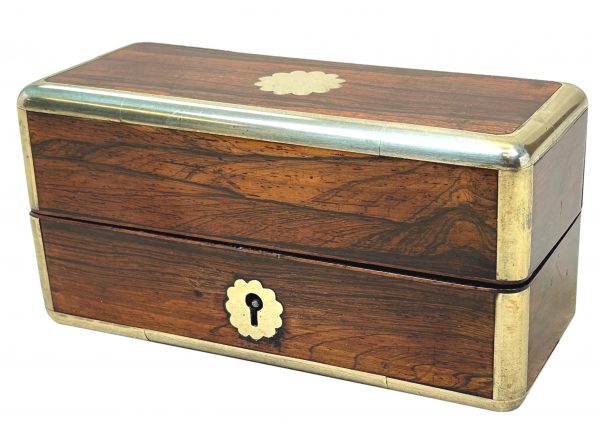 19th Century Rosewood & Brass Scent Box