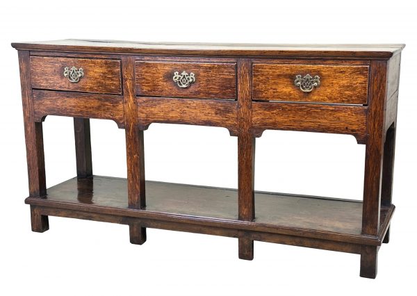 Small Georgian Oak Potboard Dresser Base