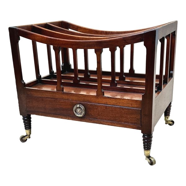 Regency Mahogany Boat Shaped Canterbury