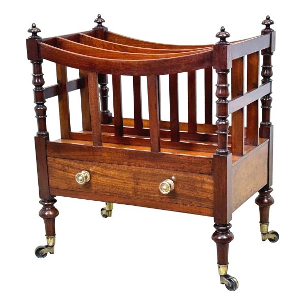 Regency Mahogany Boat Shaped Canterbury
