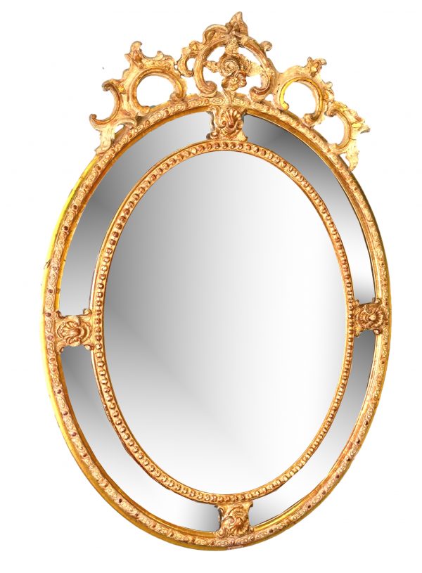 19th Century Oval Gilt Wall Mirror