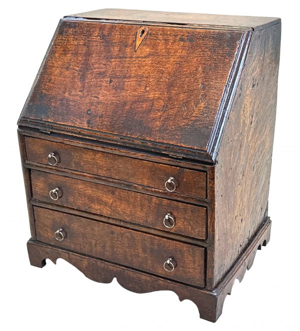 Georgian 18th Century Elm Table Top Bureau
