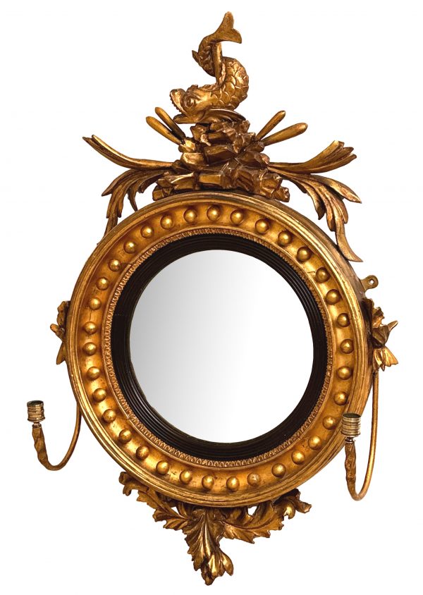 Regency Giltwood Convex Mirror