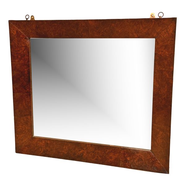 Mid 19th Century Burr Oak Wall Mirror