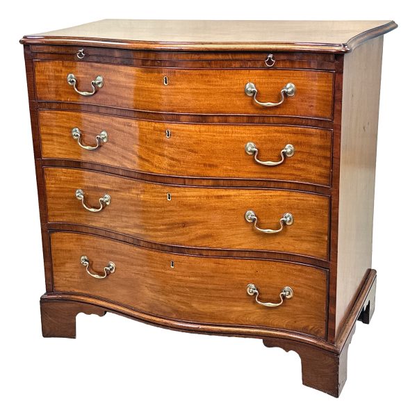 Georgian Mahogany Serpentine Chest Of Drawers