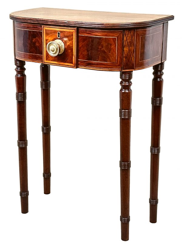 Georgian Mahogany D Shaped Occasional Table