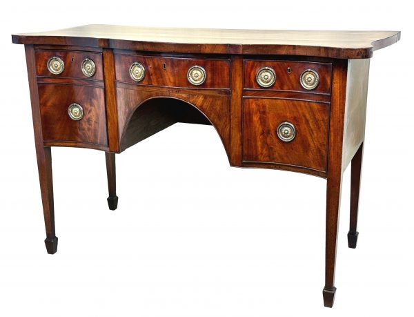 Small Georgian Mahogany Serpentine Sideboard