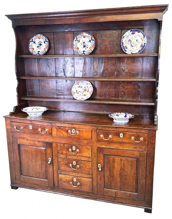 18th Century Georgian Oak Dresser With Rack